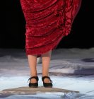 Primo piano delle gambe di un ballerino di flamenco — Foto stock