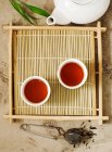 Китайский чай, вид сверху, место для копирования — стоковое фото