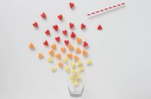 Valentine's day concept. paper hearts on white background — Stock Photo