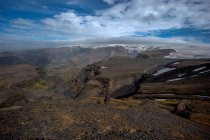 Paisagem dramática ao longo do Landmanalaugar para Thorsmork trilha de caminhadas, Islândia do Sul, Islândia — Fotografia de Stock