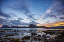 Lille Sandnes a Sunset, Isole Lofoten, Nordland, Norvegia — Foto stock