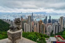 Skyline de Hong Kong do pico, China — Fotografia de Stock