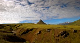 Dramatische Landschaft entlang des Landmanalaugar nach Thorsmork, Südisland, Island — Stockfoto