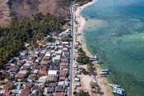 Vista aérea de Awang, Lombok, Indonesia - foto de stock
