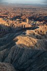 Vista aérea da paisagem montanhosa de Font 's Point, Anza Borrego Desert State Park, Califórnia, EUA — Fotografia de Stock