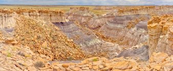 South View from Billings Gap Trail on Blue Mesa, Petrified Forest National Park, Arizona, USA — Stock Photo