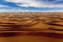 Beautiful desert scene with cloudy sky — Stock Photo
