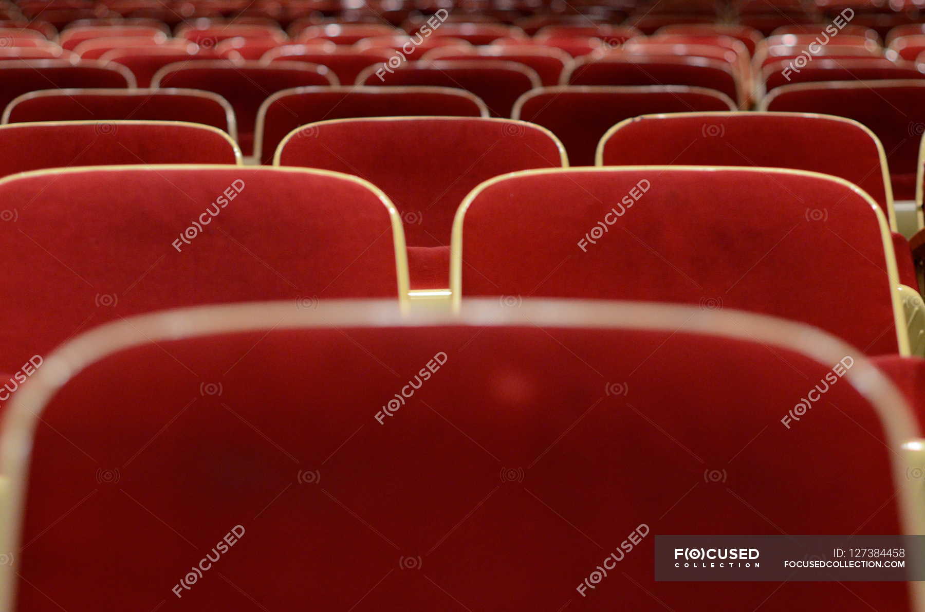 Red Velvet Theater Seats Audience Performance Stock Photo 127384458   Focused 127384458 Stock Photo Red Velvet Theater Seats 