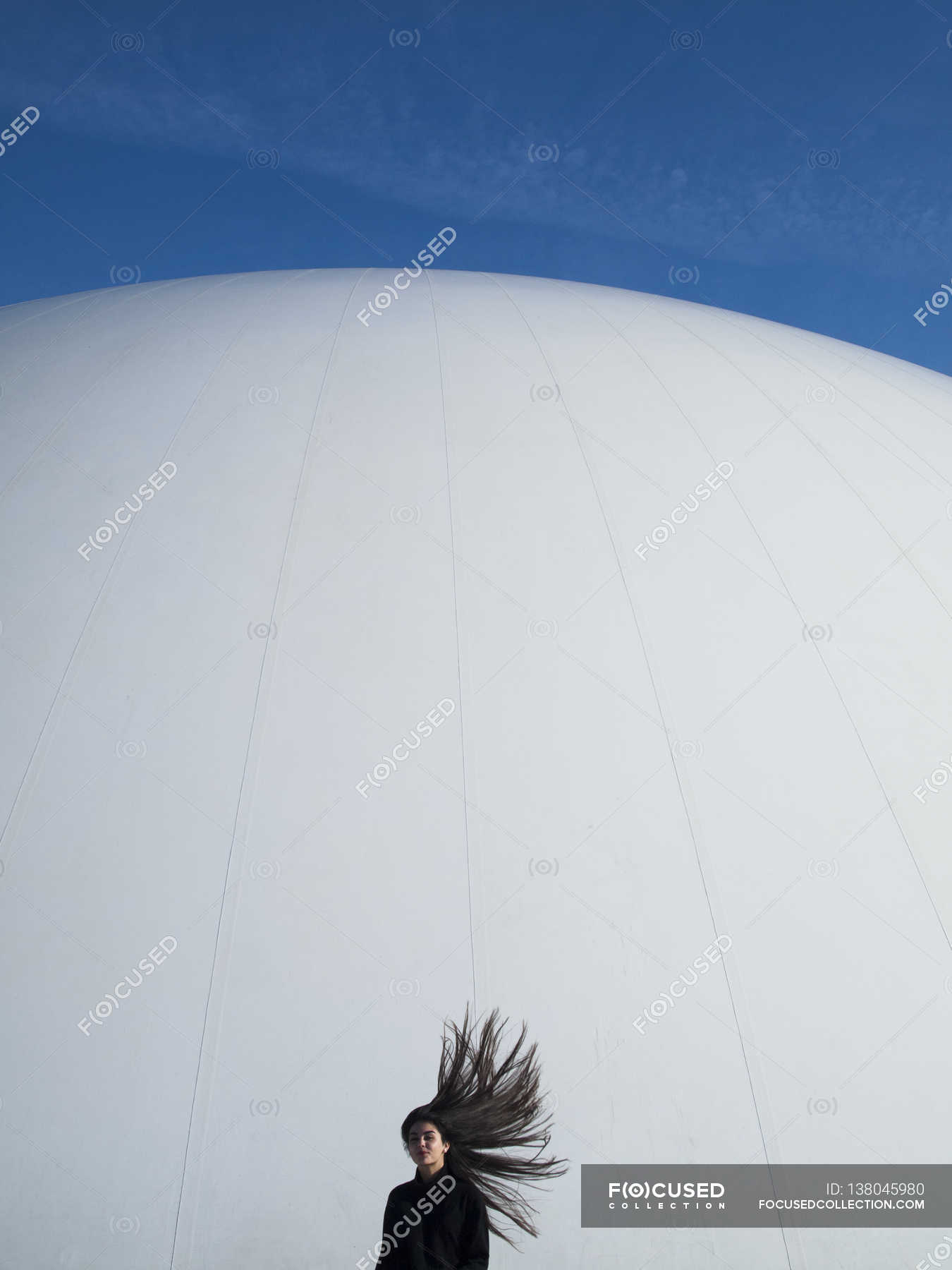 Girl with hair fading away — movement, portrait - Stock Photo | #138045980