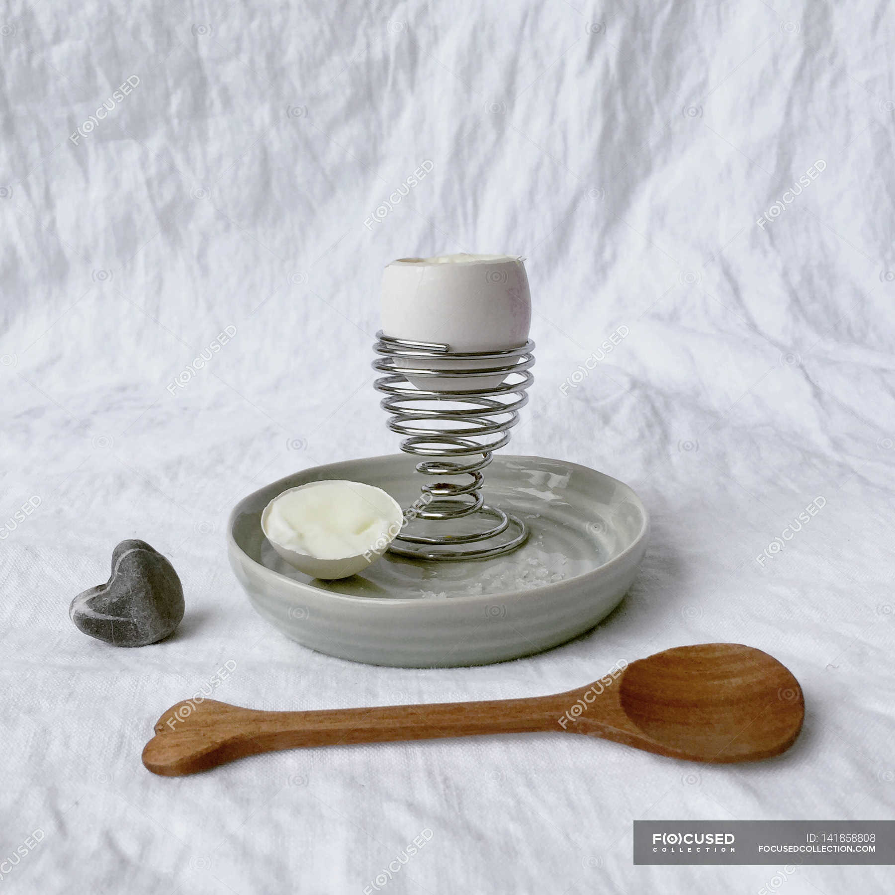Boiled egg for breakfast — square, indoors - Stock Photo | #141858808