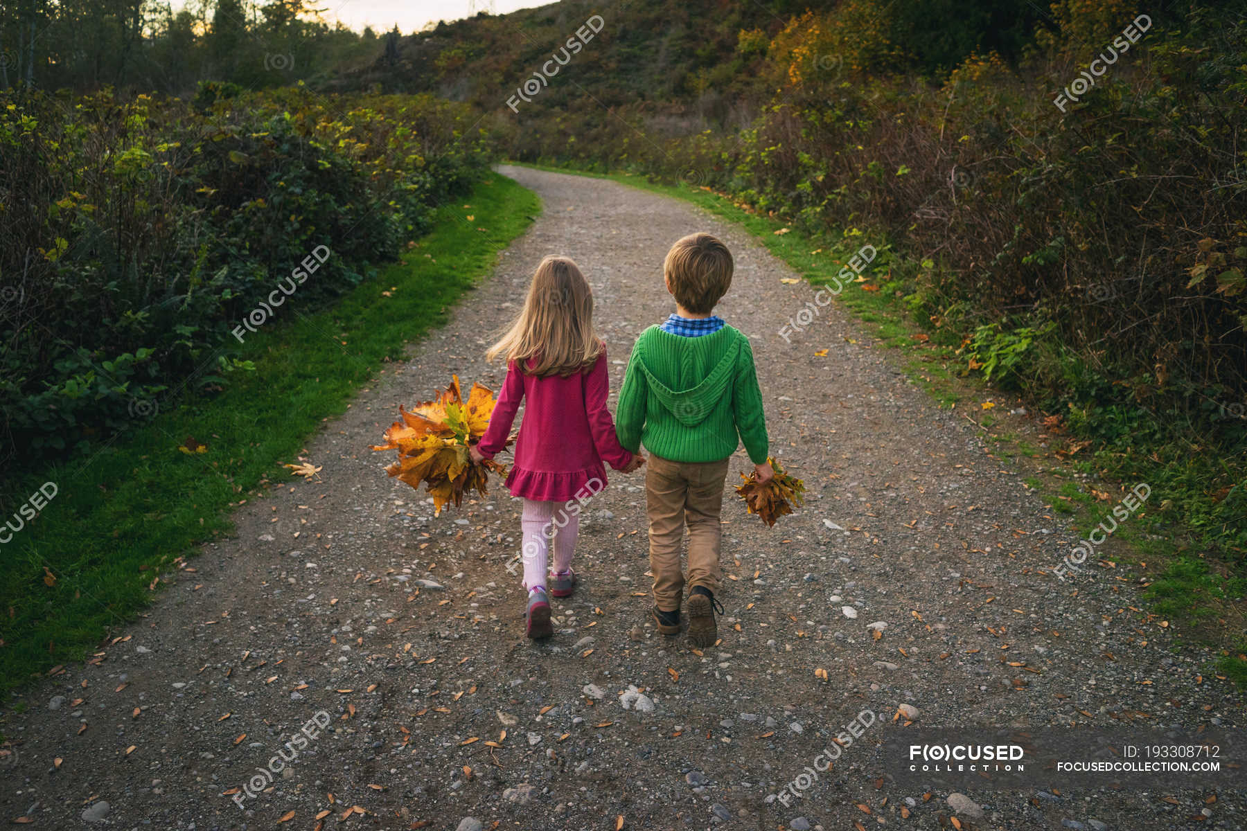 Ich gehe park. Friends Walking.