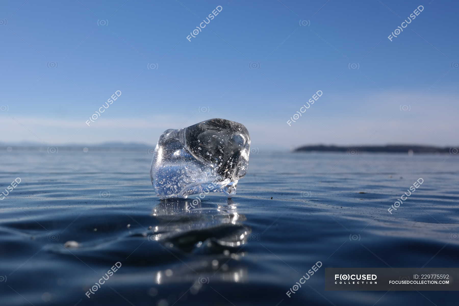 Sea water and ice on foreground — outdoor, surface - Stock Photo ...