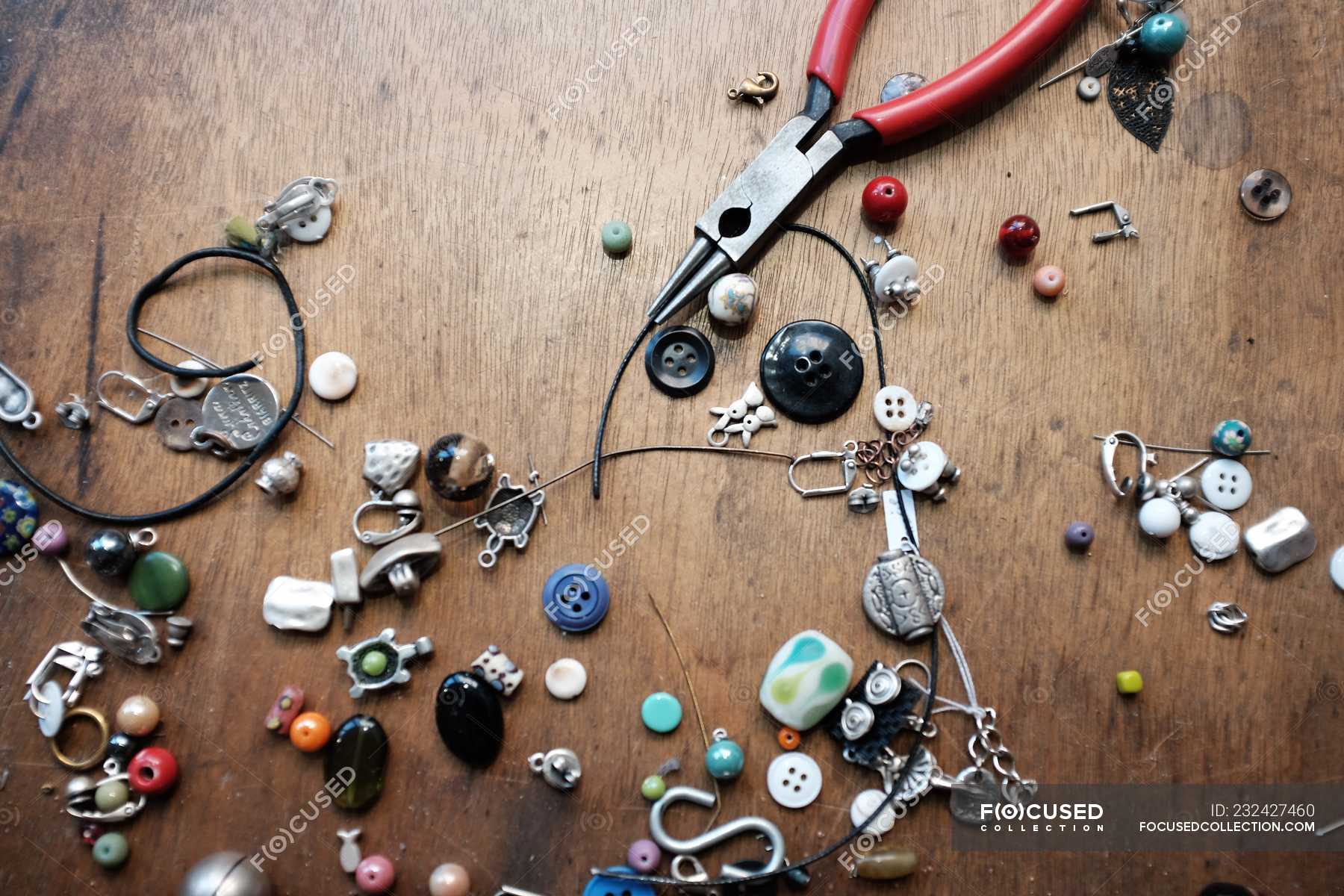 Closeup view of Work bench of a jewelry designer — abundance ...