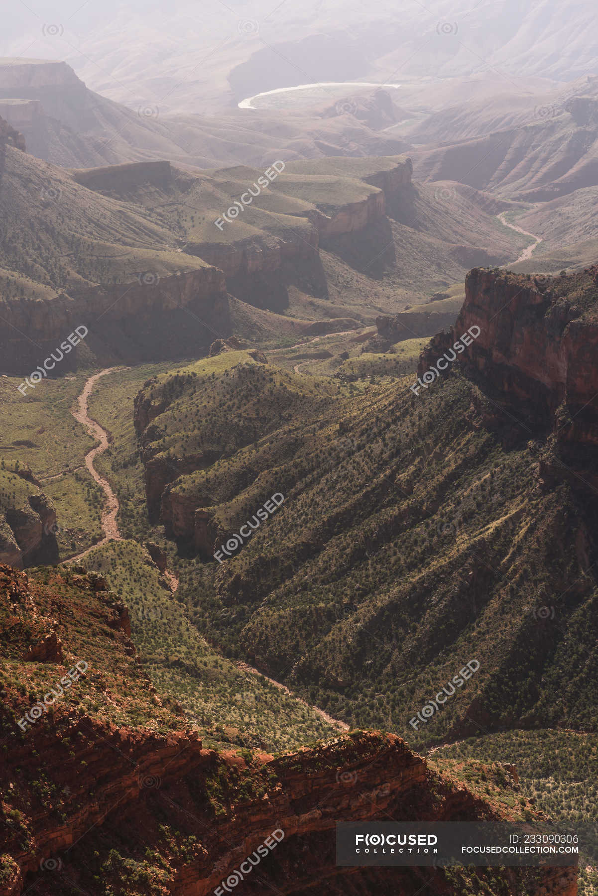 Aerial View Of Grand Canyon Arizona America Usa Rural Scene Fascinating Stock Photo