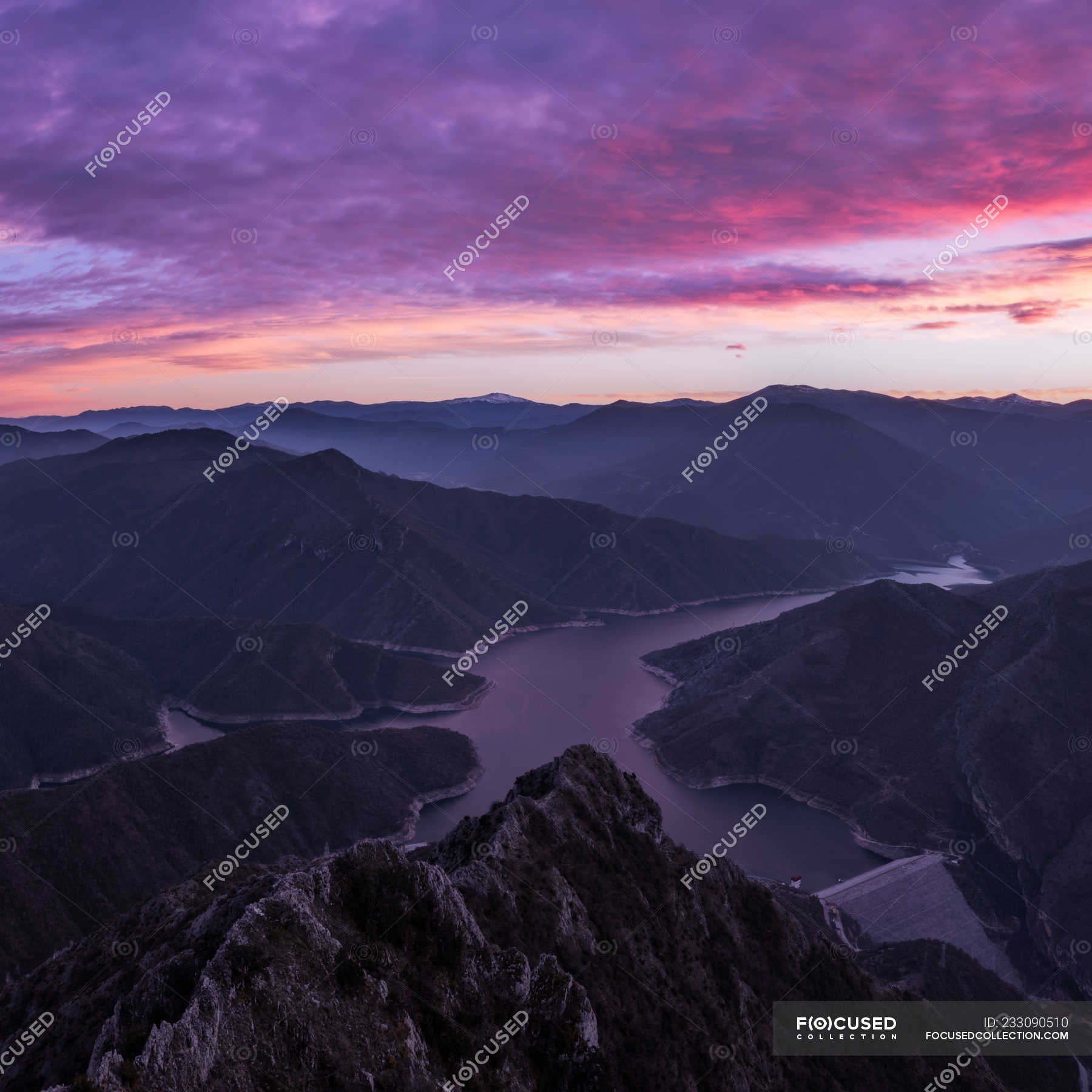 Aerial view of majestic Kozjak, Macedonia — rose, scenics - Stock Photo ...