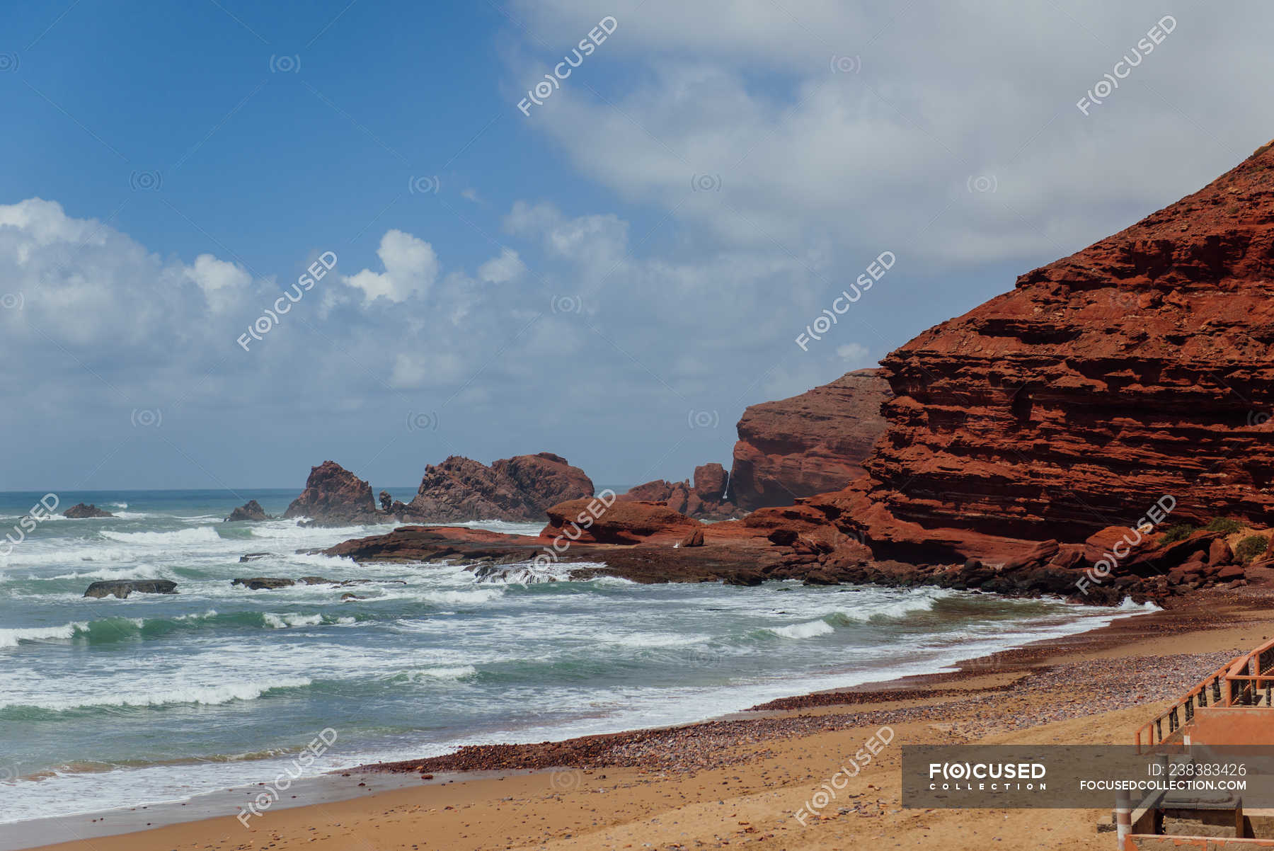 Scenic view of Legzira Beach, Sidi Ifni, Souss-Massa-Draa, Morocco ...