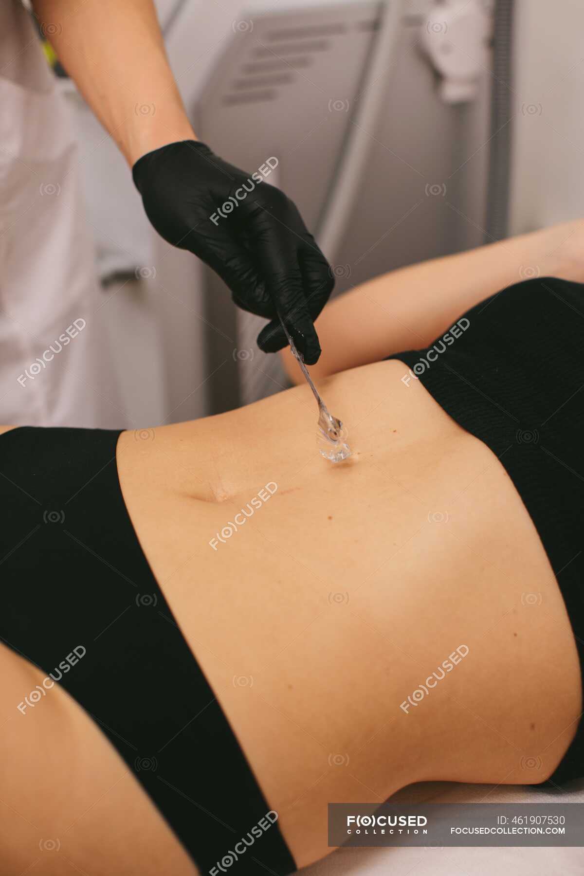 Woman having gel applied for a Laser hair removal treatment in a beauty  salon — beautician, Only Women - Stock Photo | #461907530