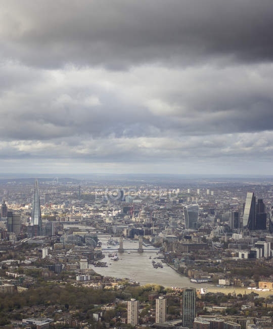 Вид з повітря на Лондон — стокове фото