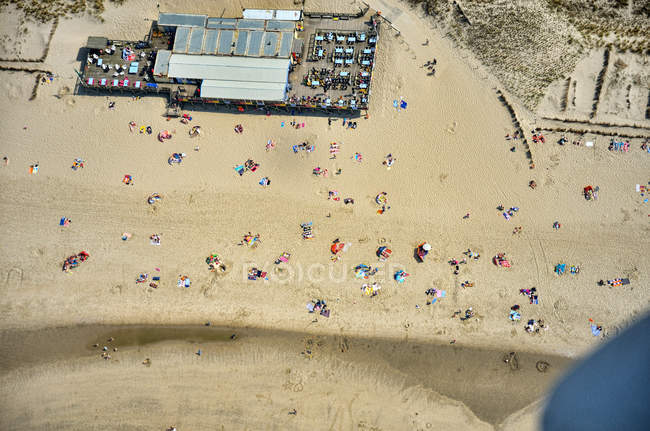 Vista aérea de la playa de Callantsoog - foto de stock