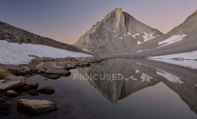 Merriam Peak Reflected in Royce Lake — Stock Photo