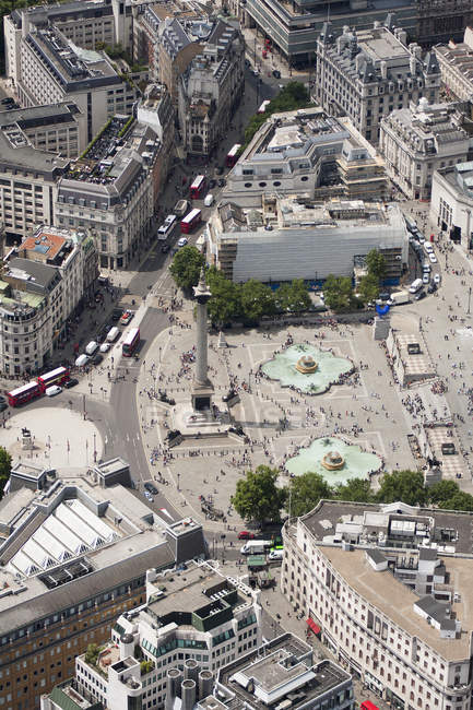Vue aérienne de Trafalgar Square — Photo de stock