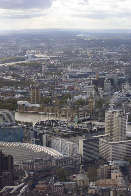 Westminster and London eye — Stock Photo