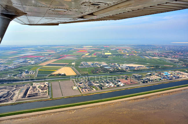 Vista aérea do aeroporto de Den Helder — Fotografia de Stock