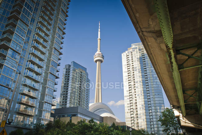 CN Tower and skyscrapers — Stock Photo
