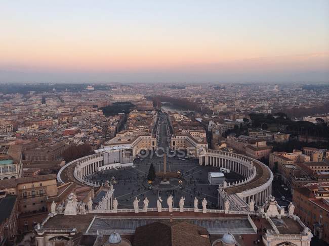 Aerial view of St. Peter Square — Stock Photo