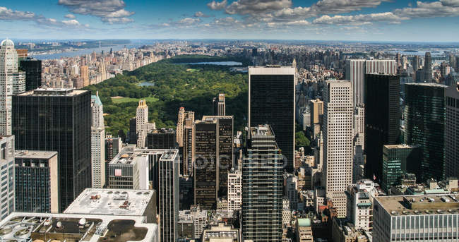 Manhattan and Central Park — Stock Photo