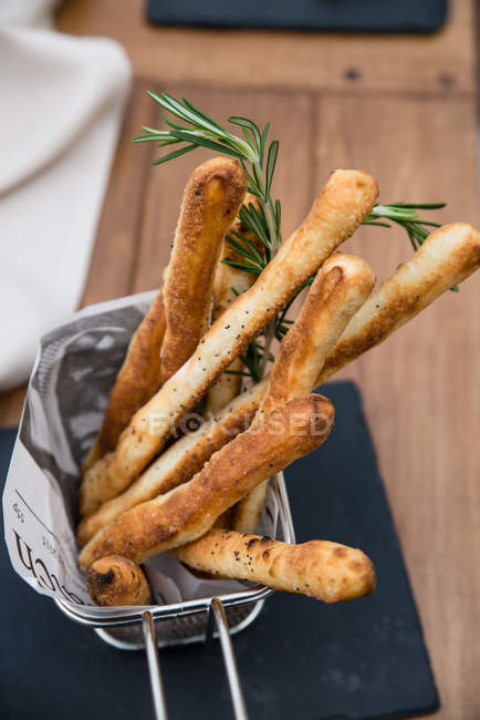 Bâtonnets de pain Grissini — Photo de stock