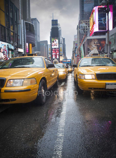 Traffic jam at times square — Stock Photo