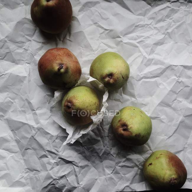Rustic Pears on paper — Stock Photo