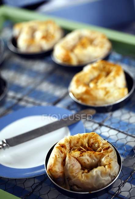 Pastry rolls on table — Stock Photo