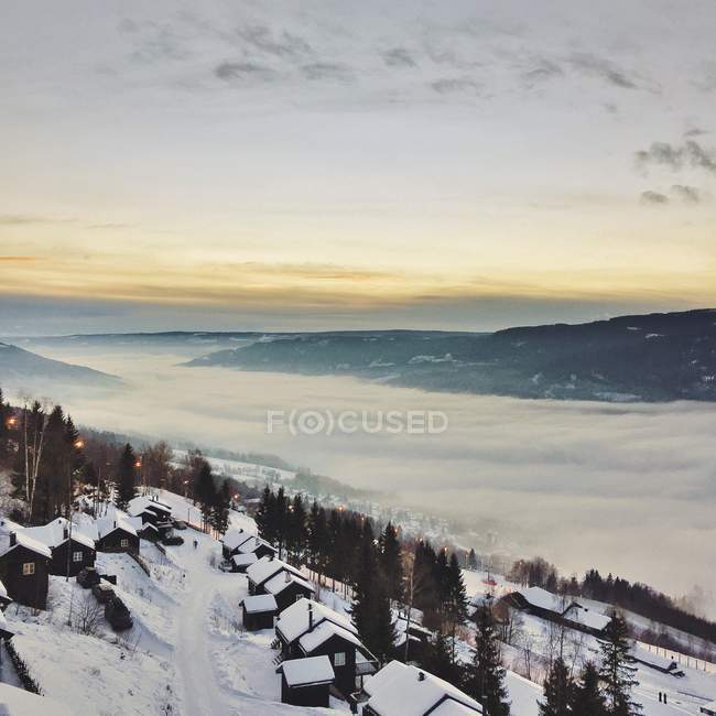 Schneebedeckte Landschaft — Stockfoto