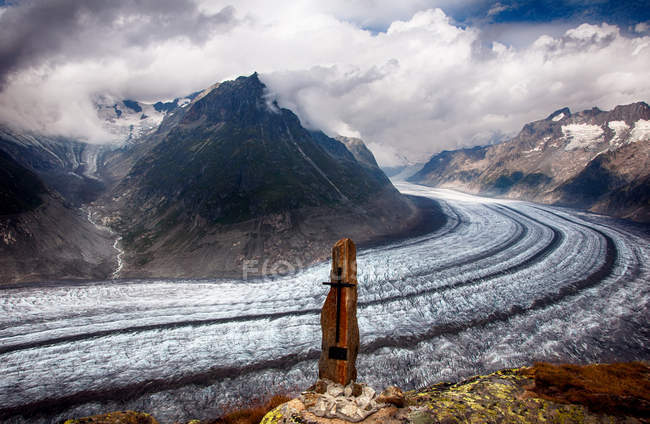 Aletsch льодовик, Швейцарія — стокове фото