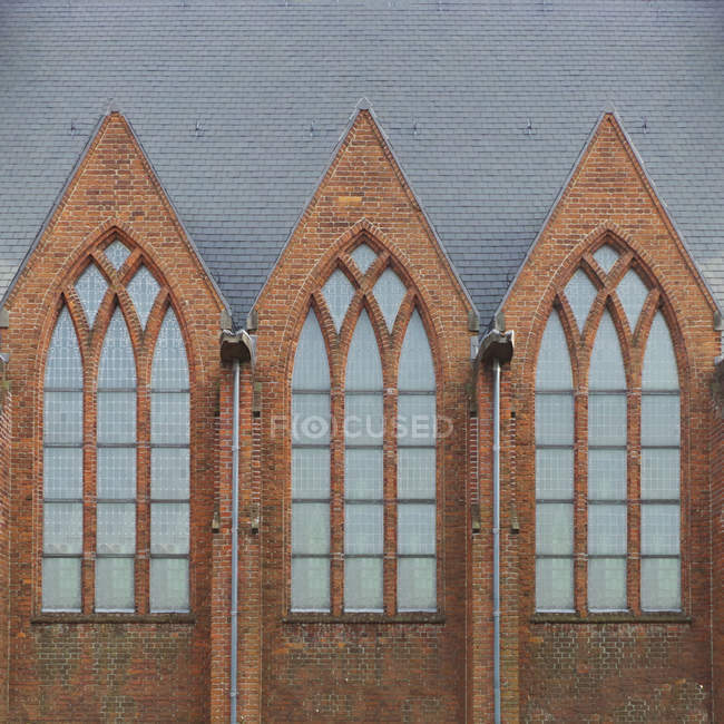 Pattern of windows glass of church — Stock Photo
