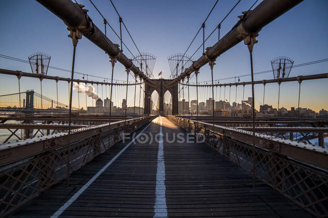 Brooklyn bridge, New York, — Stock Photo
