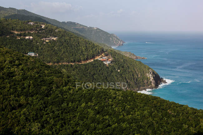 Observação da vista do litoral de Tortola — Fotografia de Stock