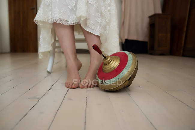 Vintage spinning top — Stock Photo