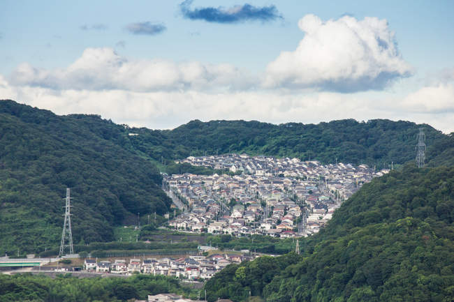 A paisagem urbana do Himeji durante o dia — Fotografia de Stock