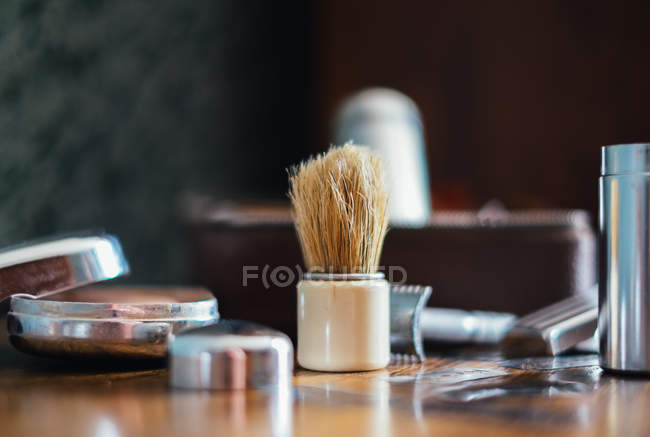 Conjunto de barbear tradicional — Fotografia de Stock