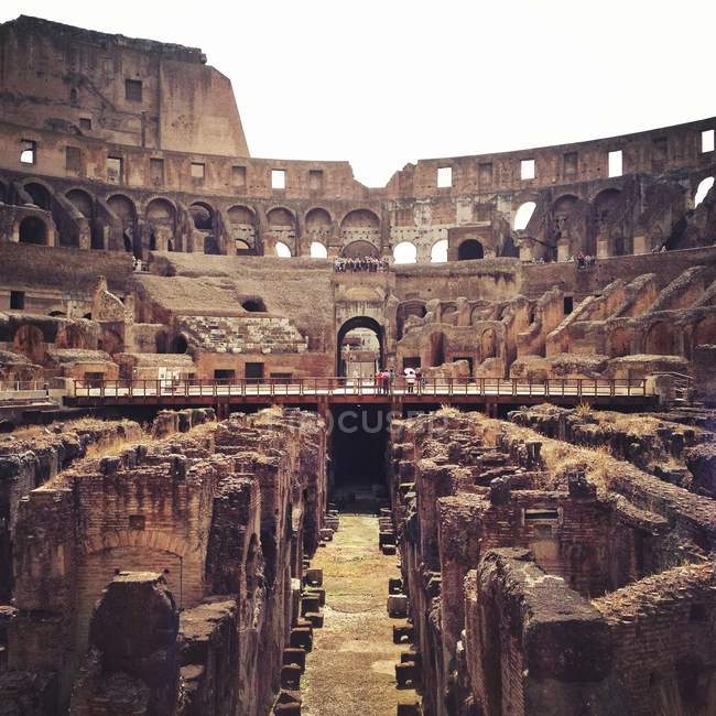 Roman Colosseum Ruins, Rome, Italy — Stock Photo