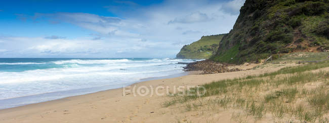 Vista panorámica de Wollongong Beach, Nueva Gales del Sur, Australia - foto de stock