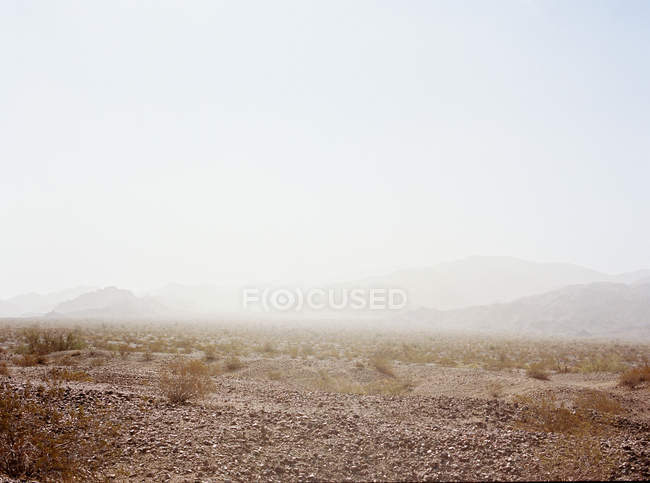 Vista panorâmica da tempestade de poeira no deserto, Califórnia, EUA — Fotografia de Stock