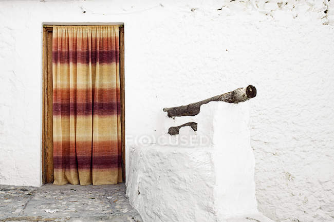 Typical door of the Alpujarra house, Spain — Stock Photo
