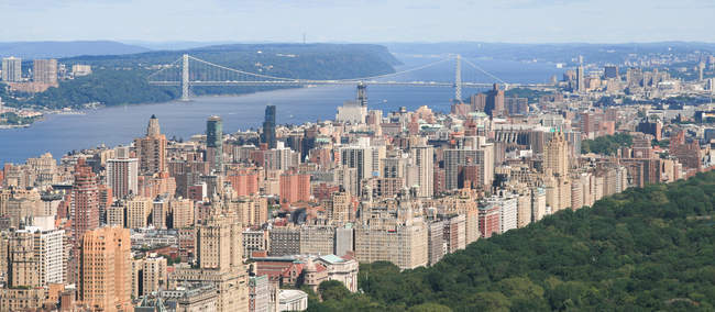 Aerial view of Manhattan, New York City, America, USA — Stock Photo