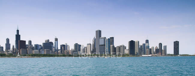 Мальовничий вид на горизонт, штат Іллінойс, Чикаго Америці, США — стокове фото