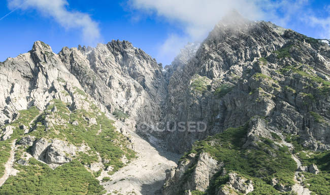 Belle vue si sommets montagneux, Alpes, Autriche — Photo de stock