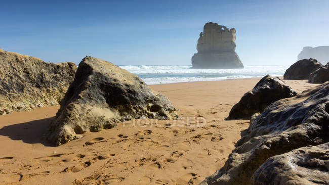 Bela vista da praia vazia em Princetown, Victoria, Austrália — Fotografia de Stock